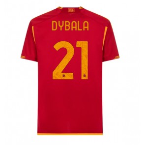 AS Roma Paulo Dybala #21 Koszulka Podstawowych 2023-24 Krótki Rękaw